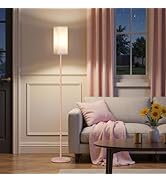 GOEBLESON Floor Lamp, Pole Lamp with Foot Switch, Modern Standing Lamp Shade, Minimalist Freestan...