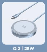 UGREEN 25W Magflow Fast Wireless Charger Pad, Qi2 Certified Magnetic Charging Mat for iPhone 16/1...