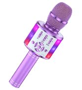 Amazmic Kids Karaoke Microphone Machine Toy Bluetooth Microphone Portable Wireless Karaoke Machin...