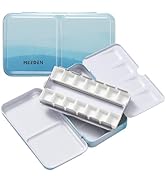 MEEDEN Empty Watercolor Paint Palette: Travel Water Color Palette Tin with 12 Half Pans - Portabl...