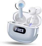 Wireless Earbuds, Bluetooth 5.3 Headphones Built-in Mic, Bluetooth Earbuds with LED Display 48 Hr...