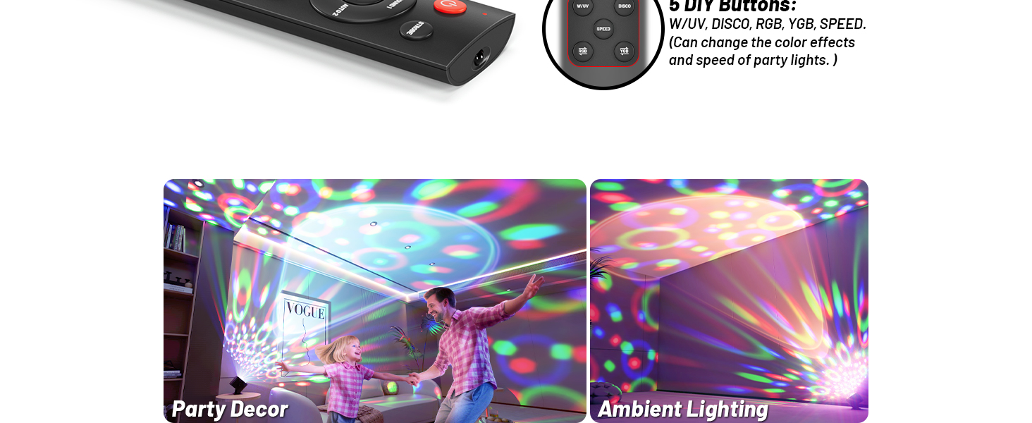 Disco Ball Party Light Sunset Lamp Projector