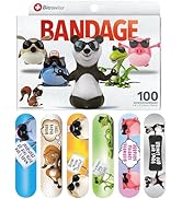 BioSwiss Bandages, Assorted Animal Shaped Variety Self Adhesive Bandage, Latex Free Sterile Wound...