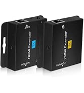 avedio links 196ft/60m HDMI Extender Over Cat 5e/6/7, 1080P HDMI Ethernet Extender Balun Adapter ...