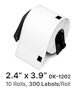 Spartan Industrial - Replacement for DYMO 30323 (10 Rolls, 2200 Labels) 2 1/8" X 4" Direct Therma...