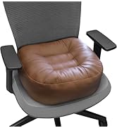 6 Inch Leather Booster Office Chair Seat Cushion for Adult