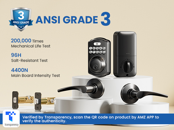 Keyless Entry Door Lock with 2 Lever Handle