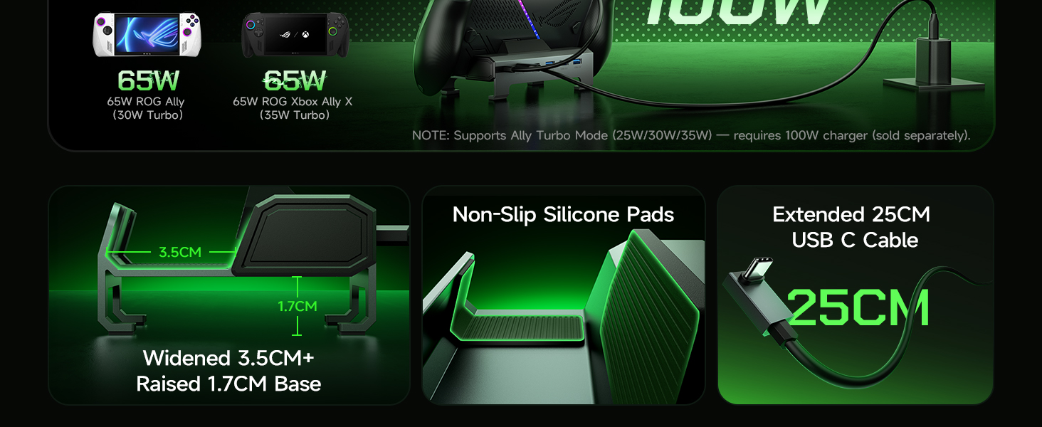 rog xbox ally x dock steam deck oled lcd docking station
