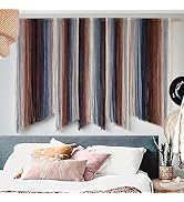 IOWER Macrame Wall Hanging Dip Dye Large Yarn Wall Art for Living Room Bedroom Boho Home Decor Mo...