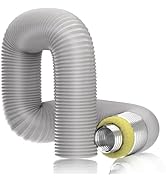 Hon&amp;Guan 4'' Insulated Flexible Duct - 8 FT Noise Reducer Hose, Insulated Duct for Exhaust Fan Du...