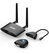 TIMBOOTECH Wireless HDMI Transmitter and Receiver 4K, USB C to Wireless HDMI, Plug & Play, VGA & ...
