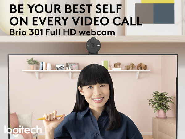 brio 301 full hd webcam black