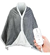 Comfytemp Wearable Heated Blanket- 70" x 23" Electric Shawl Throw Wrap for Women, Warm for Mom Wi...