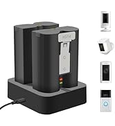 BolidTec 2-Pack Ring Battery, Replacement Li-ion Battery 3.65V 6040mAh with Charger Station Ring ...