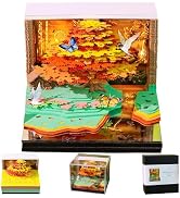 3D Time Piece Calendar, 2026 Desk Calendar With LED Light, 3d Tree Memo Pad Creative Desk Calenda...
