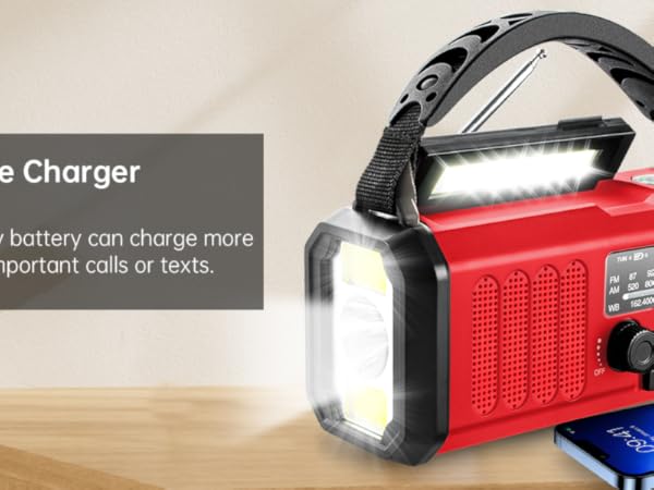 Emergency crank radio