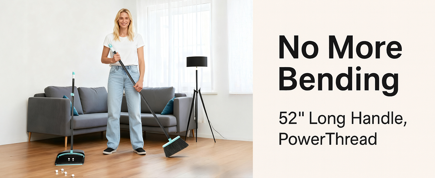 broom with dustpan combo set