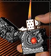 Cool Lighters, Windproof Carving Dragon Antique Lighter, Reusable Kerosene Grinding Wheel Lighter...