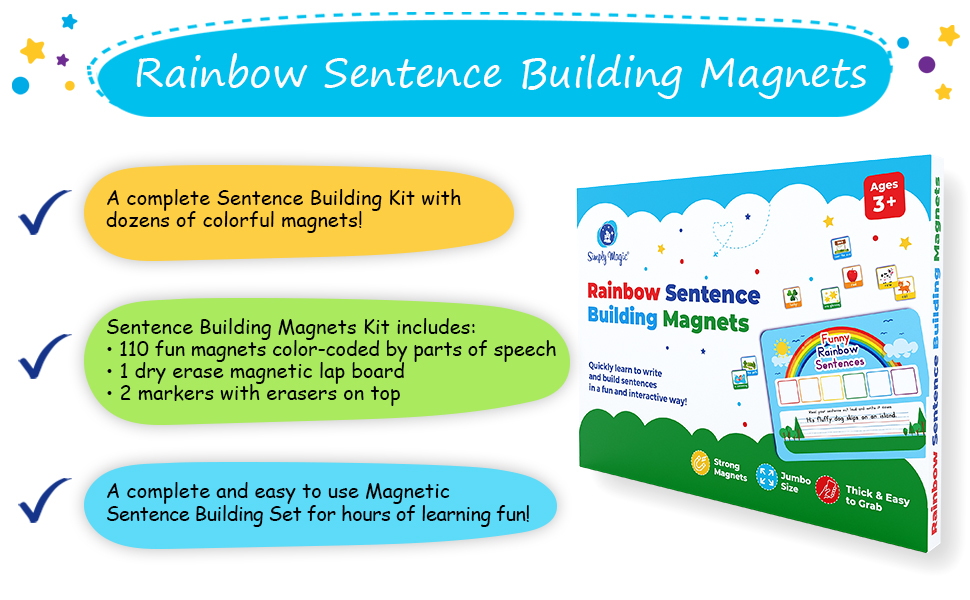 word tiles for sentence building magnetic sentence builder word building kit word magnets for kids