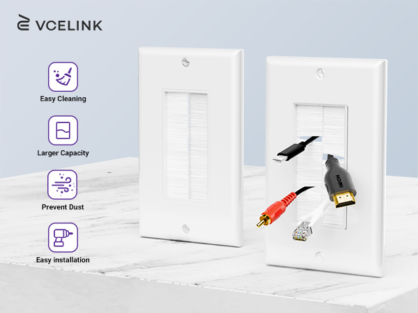 brush wall plate Easy Cleaning