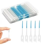 ACSKD Dental Floss Picks, 200 Count, Soft Rubber Brush Head, Interdental Brushes with Convenient ...