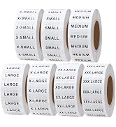 HYBSK Size Stickers for Clothing Labels 1.25x5 inch Clear Professional Tear-Resistant Strip Cloth...