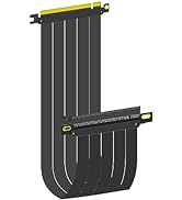 GLOTRENDS PCIe 4.0 X16 GPU Riser Cable Length 400mm, Female 180 Degree Angle, Compatible with Gen...