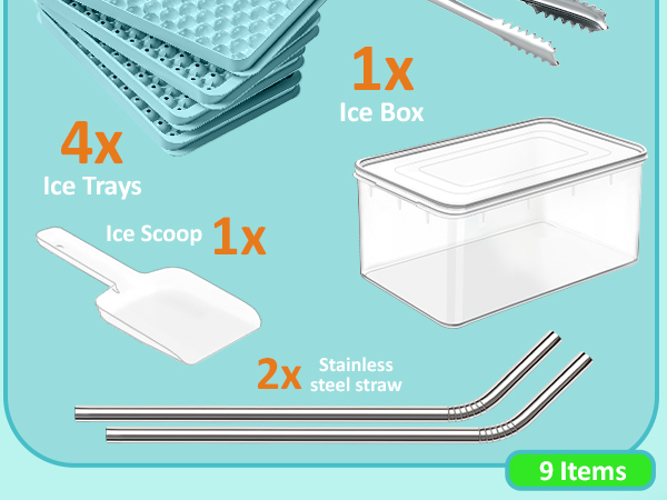 Mini Round Tiny Pebble Nugget Crushed Ice Cube Tray Freezer Ice Mold Ice Box Straw Bin Container 