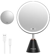 FRANO 10.5" Professional Makeup Mirror with Lights, Rechargeable HD Vanity Mirror, CRI=98 True-Su...