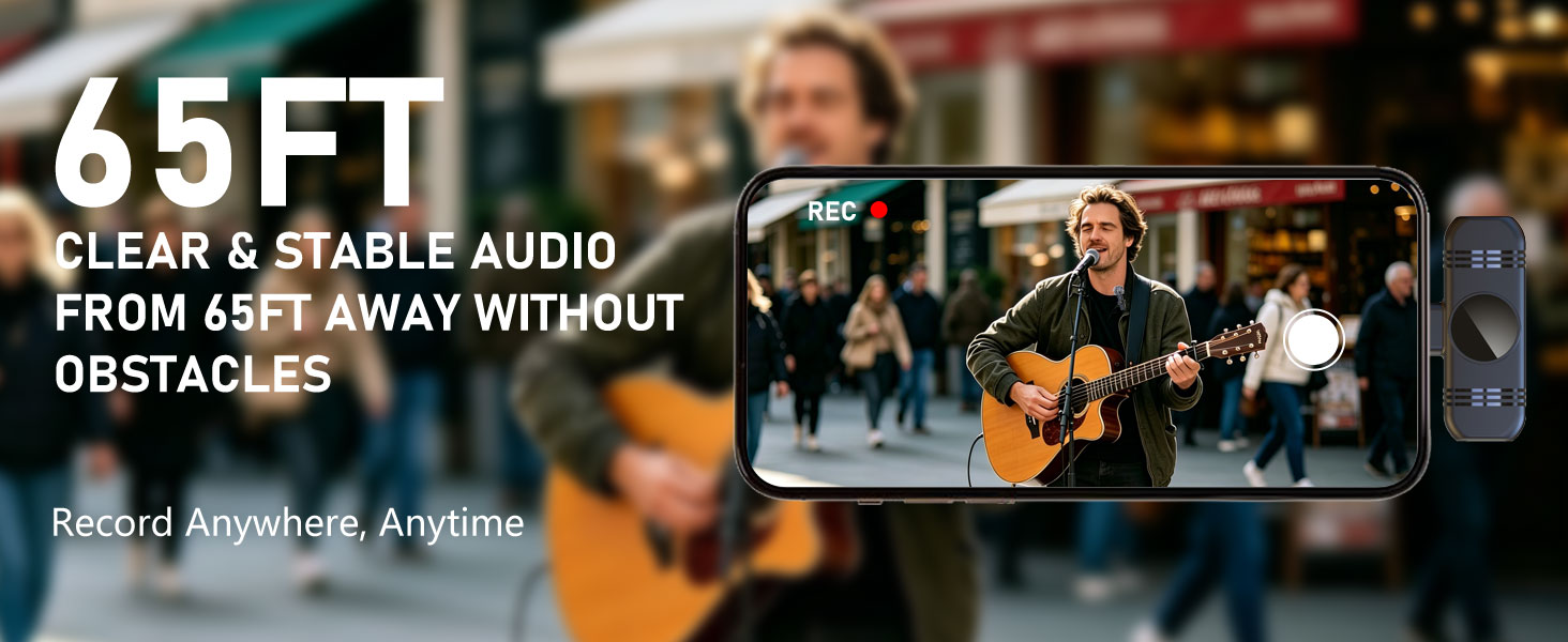 4 Wireless Microphones for iPhone Android Phone