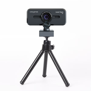 live cam sync v3 mounted on tripod stand