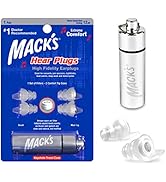 Mack's High Fidelity Ear Plugs for Concerts, Musicians, Motorcycles, Noise Sensitivity - 1 Pair (...