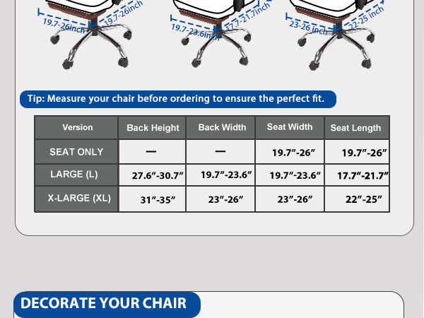 office desk computer chair cover black