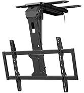 Motorized Ceiling TV-Mount Flip Down - 43 to 86 Inch Electric TV-Mount Motorized Drop Down with R...