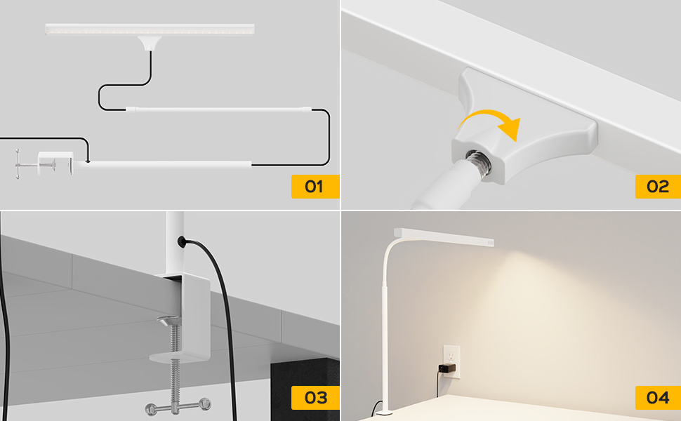 desk lamp with clamp