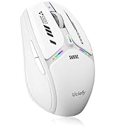 Uciefy V19 Wireless Mouse, 2.4GHz Rechargeable Mouse LED with Battery Indicator, Magnetic Compute...