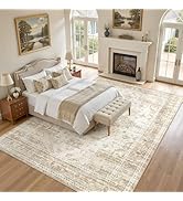 ELLIUNE 8x10 Area Rugs for Living Room, Non-Slip Washable Soft Vintage Rug for Bedroom Dining Roo...