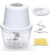 CHIDOYII 400ML Electric Garlic Chopper,Cordless Mini Food Processor with Separation Partition,6-L...