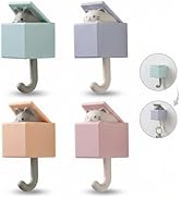 Luvionixon Interactive Pop-up Towel Hooks for Bathrooms, Cute Animal Adhesive Wall Hooks for Kids...