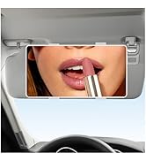 HD Large Car Mirror Vanity with Straps, Multifunctional Car Makeup Mirror for Sun Visor,Essential...