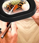 KUVRS 2,200 Lumens, 12X Magnifying Glass with Light and Stand, Floor Lamp with 3-Axis Rotary Head...