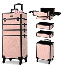 BYOOTIQUE Rolling Makeup Case 4in1 Cosmetology case on wheels Makeup Artist