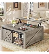 SEDETA 31.5" Lift Top Coffee Table with Storage, Square Coffee Tables for Living Room, Farmhouse ...