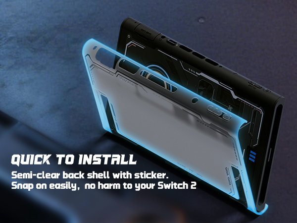 PlayVital Protective Case for Nintendo Switch 2, Stellar Mecha Ergonomic Cover