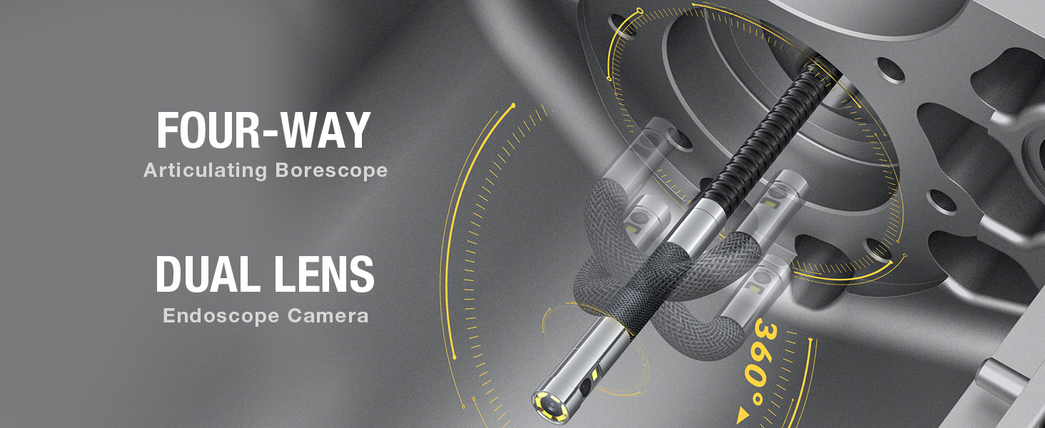 TF600 - A Professional Endoscope with 4 Way Articulating Probe