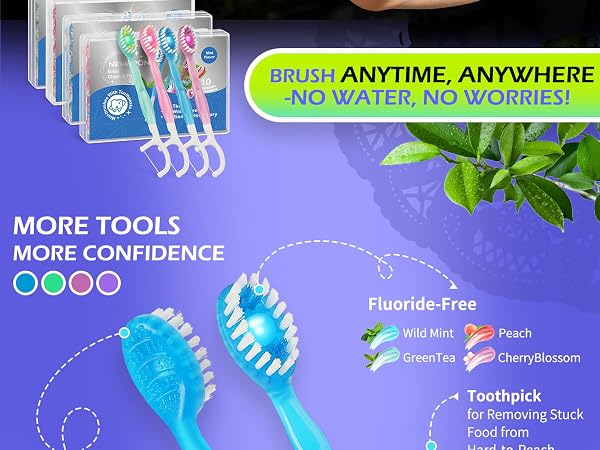 Newppon 40 Pack Mini Disposable Toothbrush