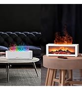 2packs Fireplace Aroma Essential Oil Diffuser, 150ml Ultrasonic Humidifier, Scent Aroma Diffuser ...