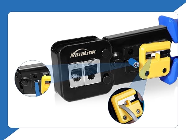 two stripper slot for round and flat cable