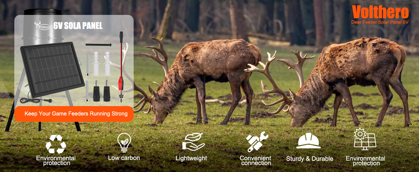 deer feeder solar panel 6v