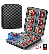 Klipdasse Switch Game Case for Nintendo Switch - Portable Cartridge with 12 Game &amp; 12 Micro SD Ca...